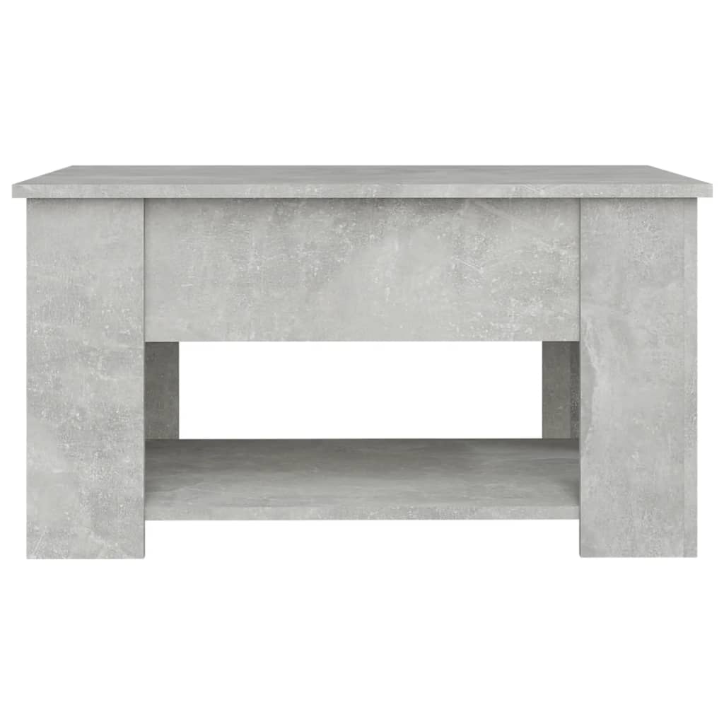 vidaXL Mesa de centro madera de ingeniería gris hormigón 79x49x41 cm