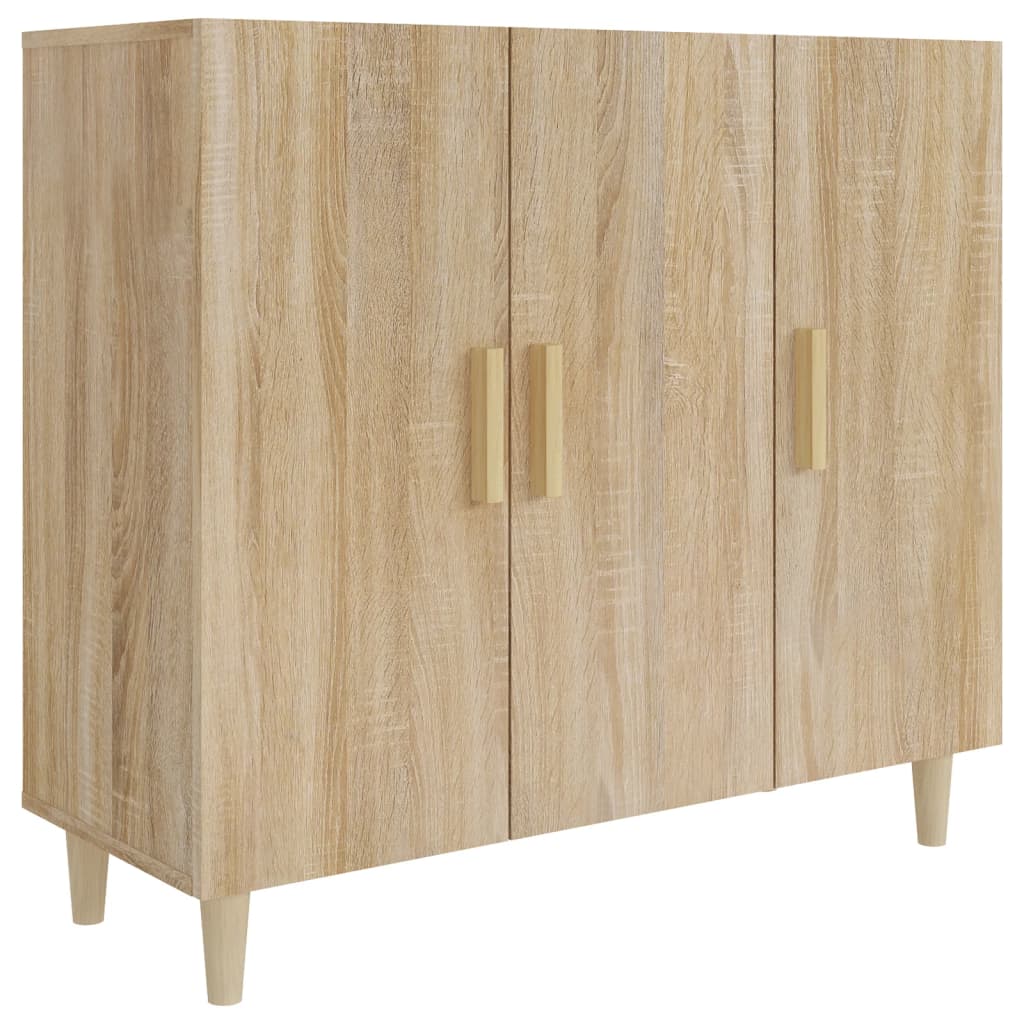 vidaXL Aparador de madera de ingeniería roble Sonoma 90x34x80 cm