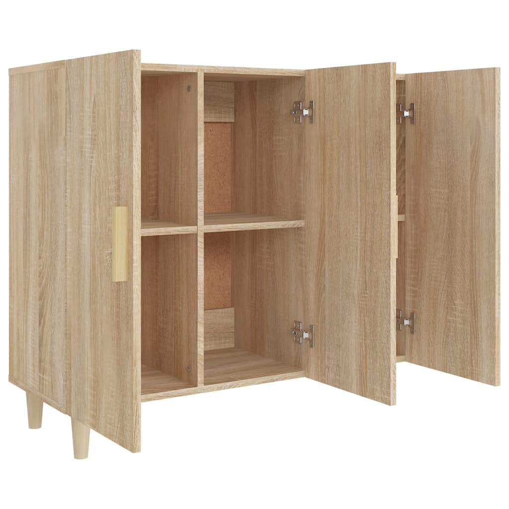 vidaXL Aparador de madera de ingeniería roble Sonoma 90x34x80 cm