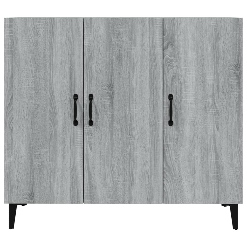 vidaXL Aparador de madera de ingeniería gris Sonoma 90x34x80 cm