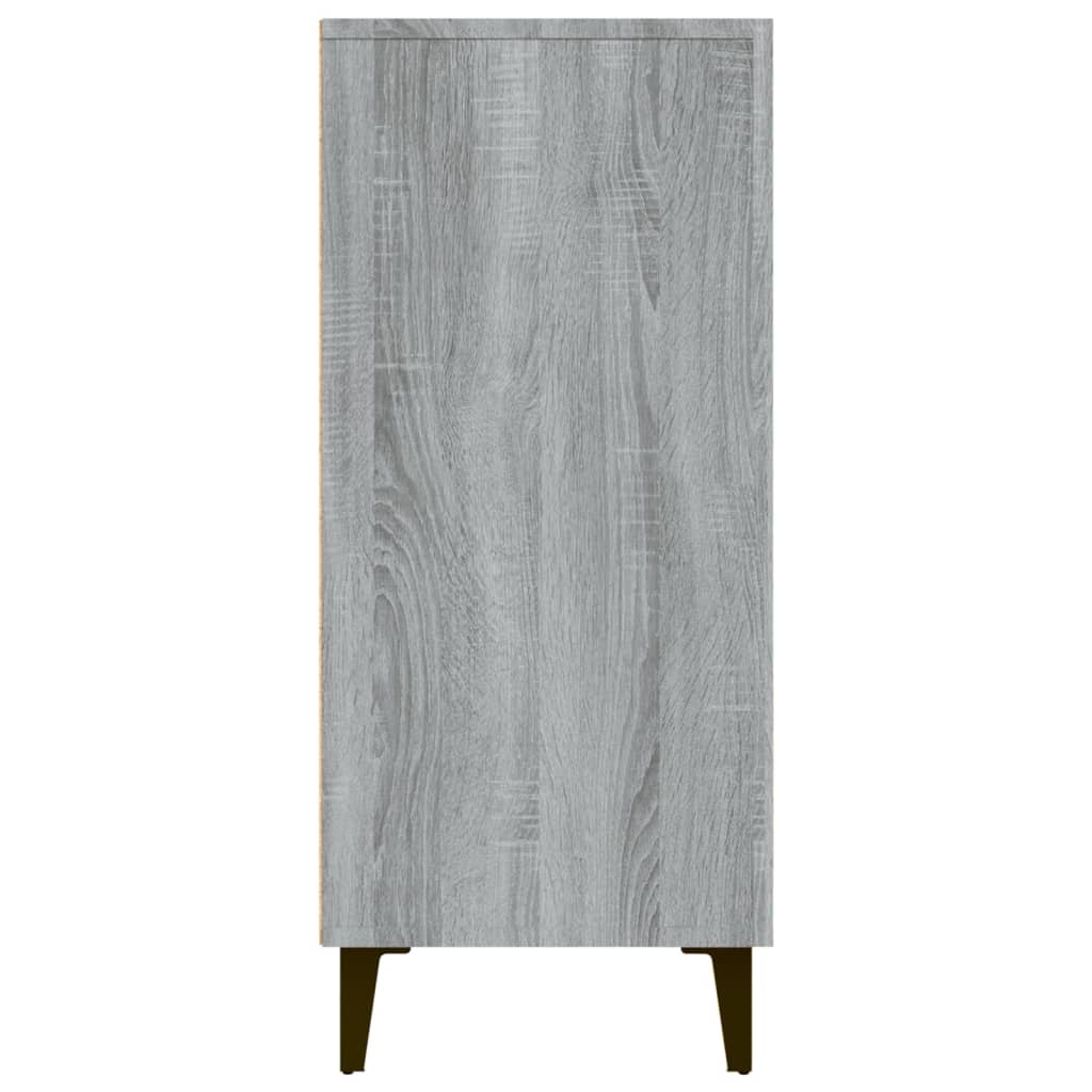 vidaXL Aparador de madera de ingeniería gris Sonoma 90x34x80 cm