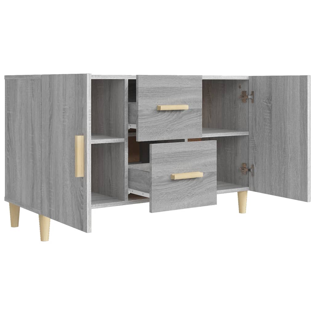 vidaXL Aparador de madera de ingeniería gris Sonoma 100x36x60 cm