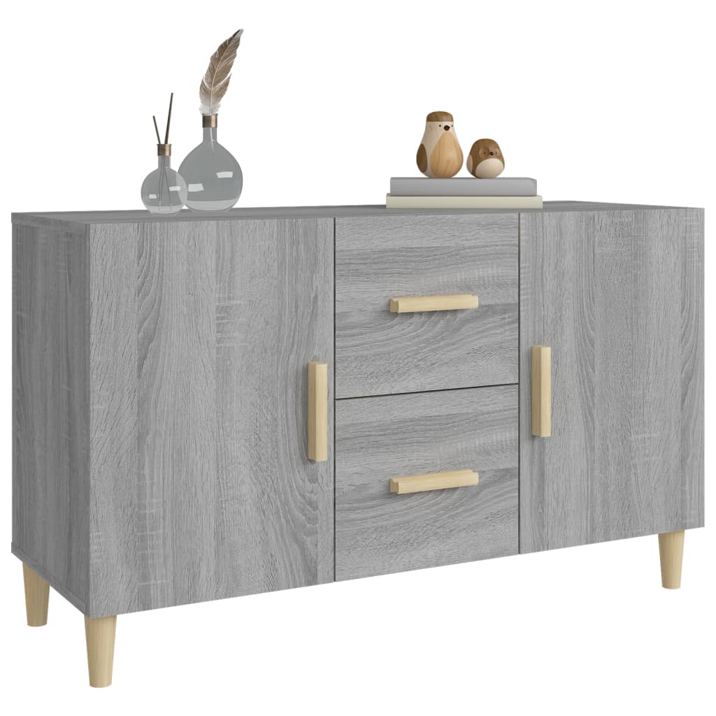 vidaXL Aparador de madera de ingeniería gris Sonoma 100x36x60 cm