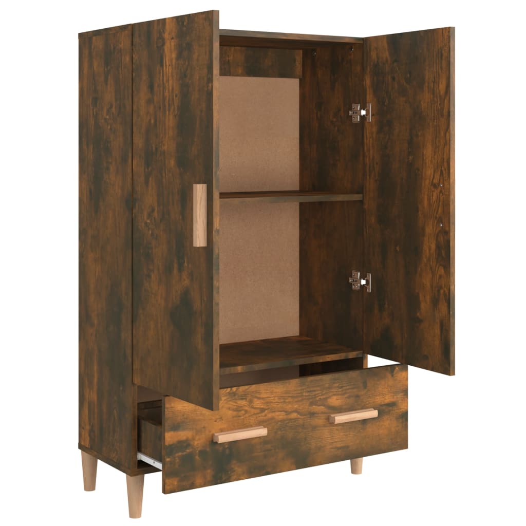 vidaXL Aparador madera contrachapada roble ahumado 70x31x115 cm