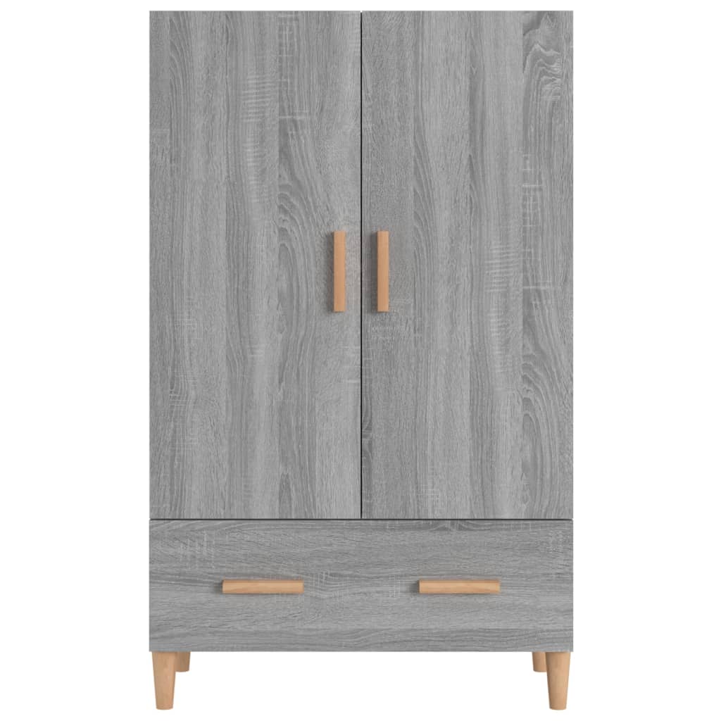 vidaXL Aparador alto de madera contrachapada gris Sonoma 70x31x115 cm