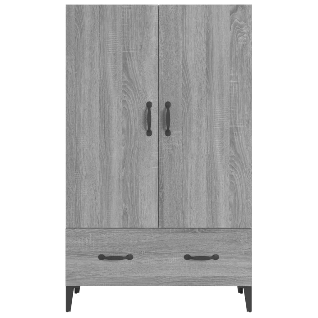 vidaXL Aparador alto de madera contrachapada gris Sonoma 70x31x115 cm