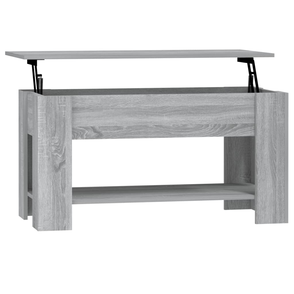 vidaXL Mesa de centro madera de ingeniería gris Sonoma 101x49x52 cm