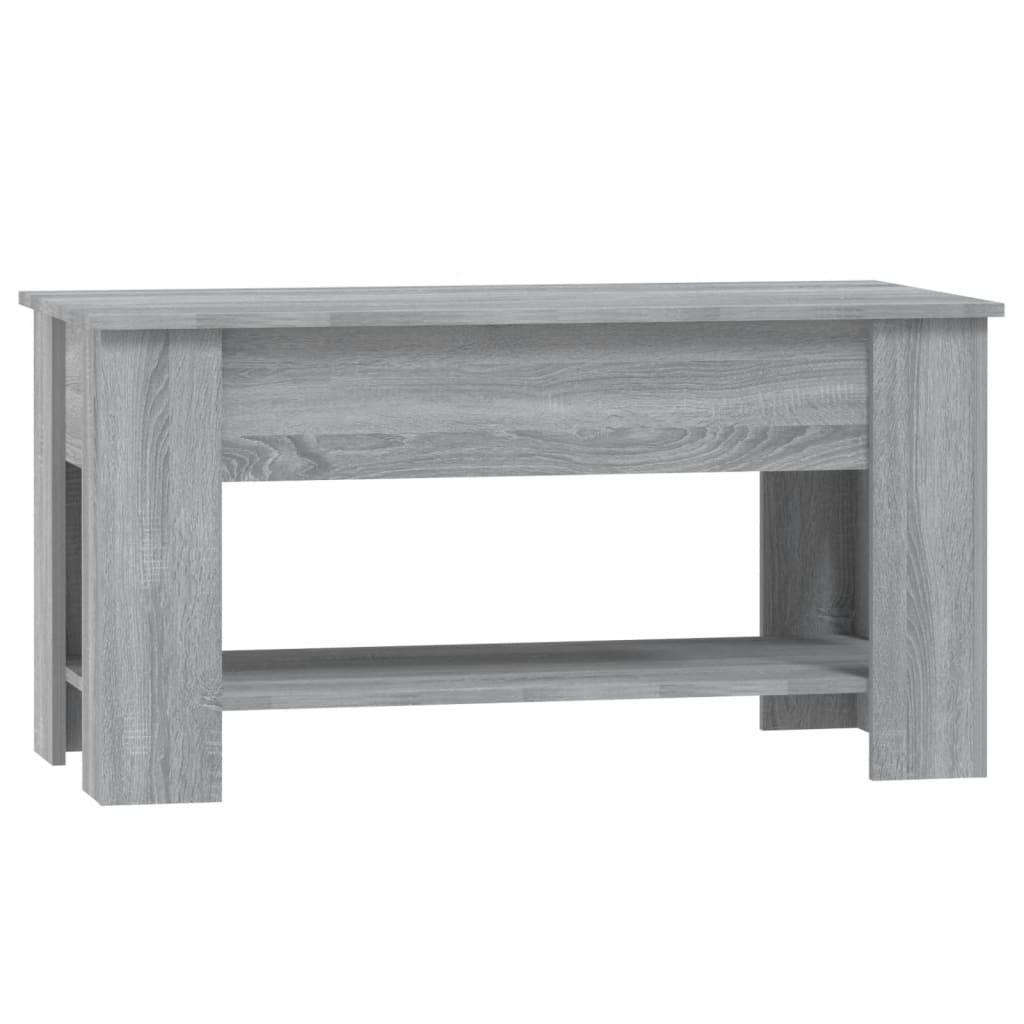 vidaXL Mesa de centro madera de ingeniería gris Sonoma 101x49x52 cm