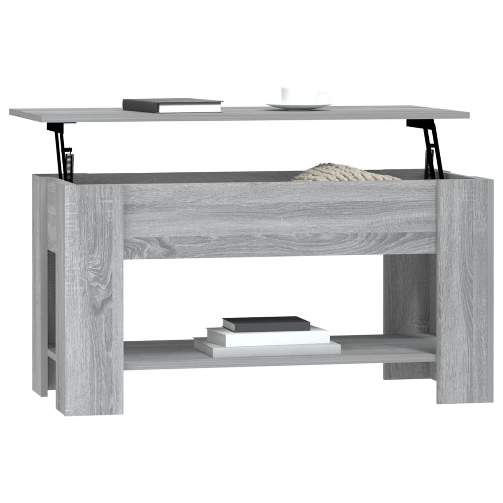 vidaXL Mesa de centro madera de ingeniería gris Sonoma 101x49x52 cm