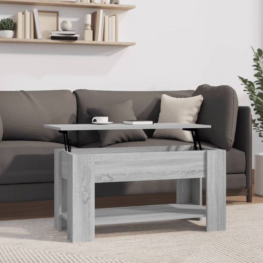 vidaXL Mesa de centro madera de ingeniería gris Sonoma 101x49x52 cm