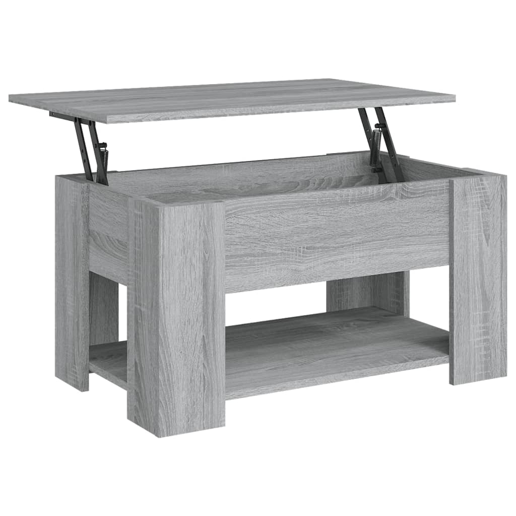 vidaXL Mesa de centro madera de ingeniería gris Sonoma 79x49x41 cm