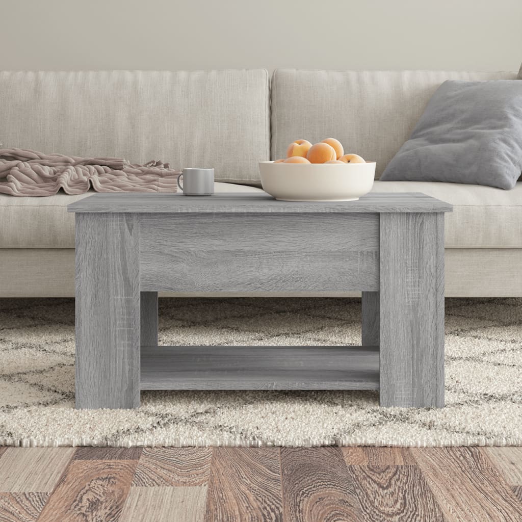 vidaXL Mesa de centro madera de ingeniería gris Sonoma 79x49x41 cm