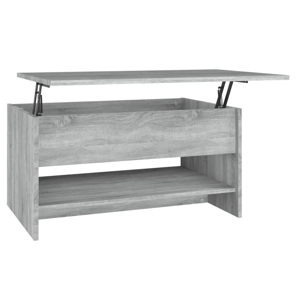 vidaXL Mesa de centro madera contrachapada gris Sonoma 80x50x40 cm