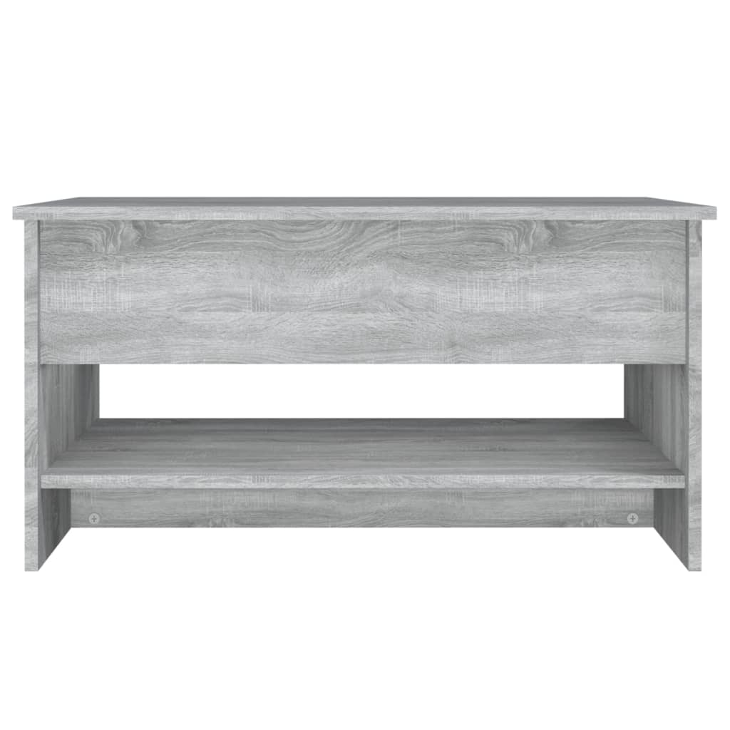 vidaXL Mesa de centro madera contrachapada gris Sonoma 80x50x40 cm