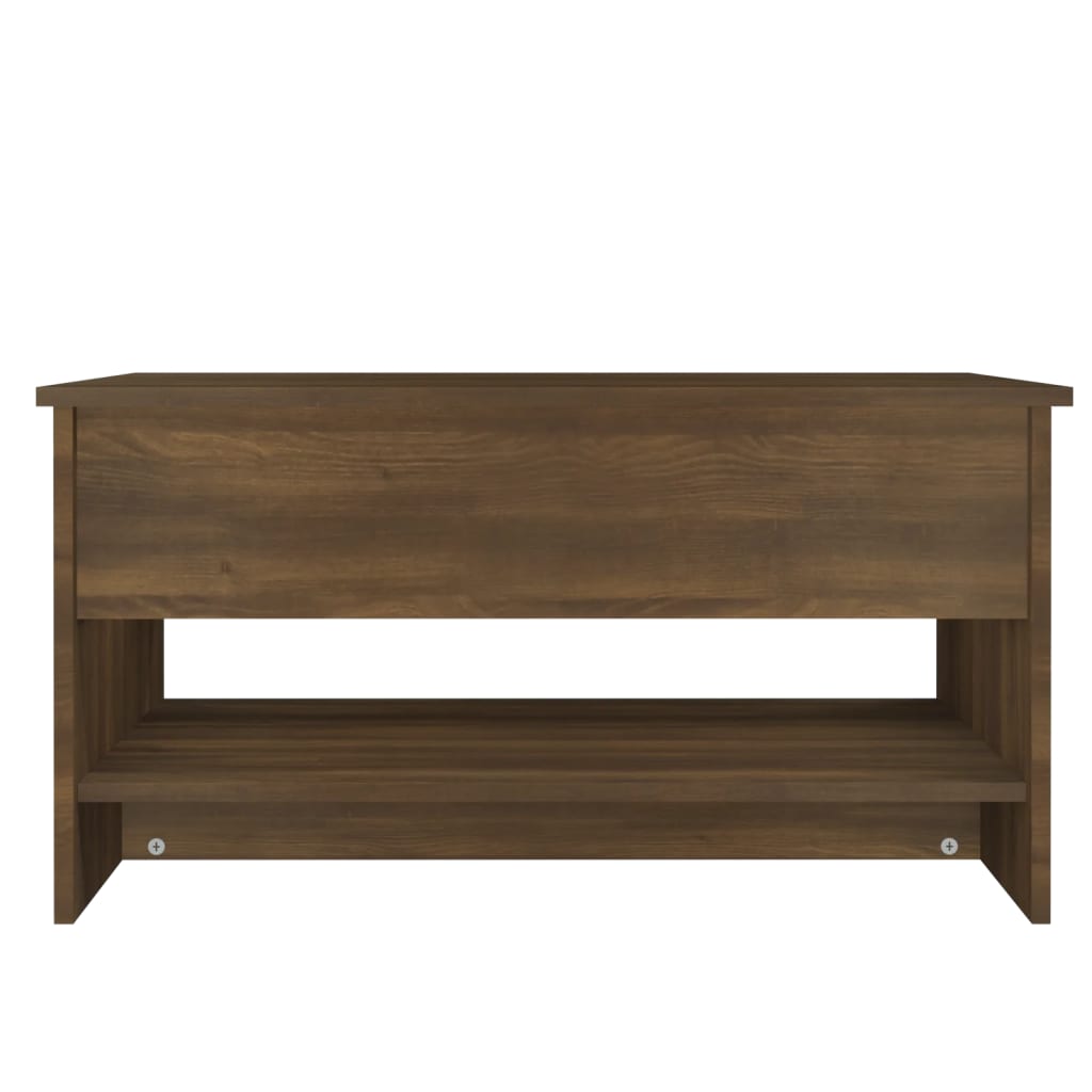 vidaXL Mesa de centro madera contrachapada roble marrón 80x50x40 cm