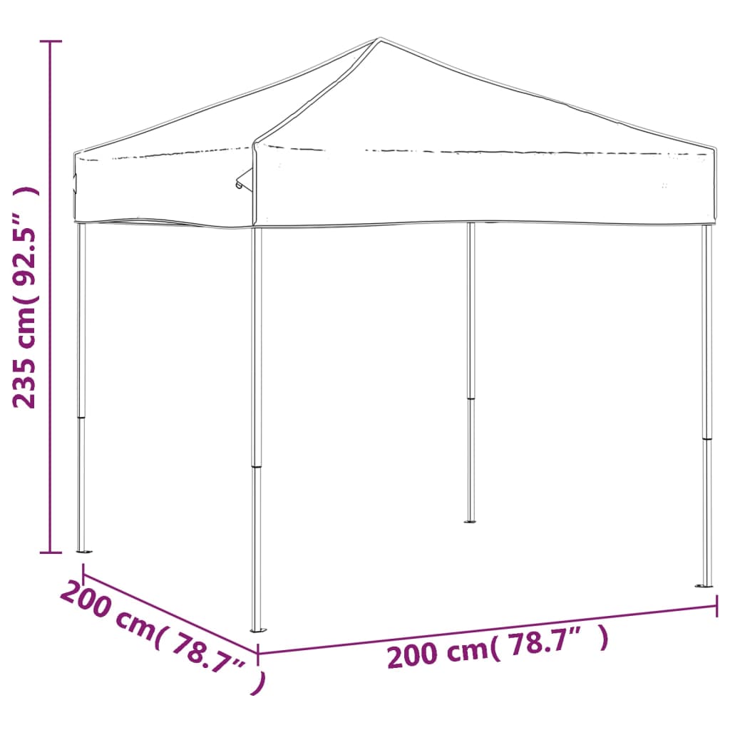 vidaXL Carpa para fiestas plegable azul 2x2 m