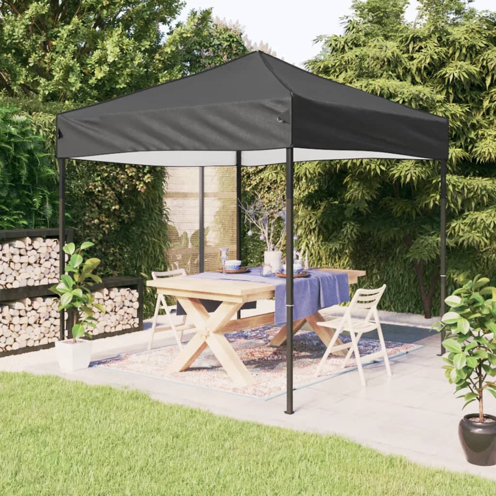 vidaXL Carpa para fiestas plegable gris antracita 2x2 m