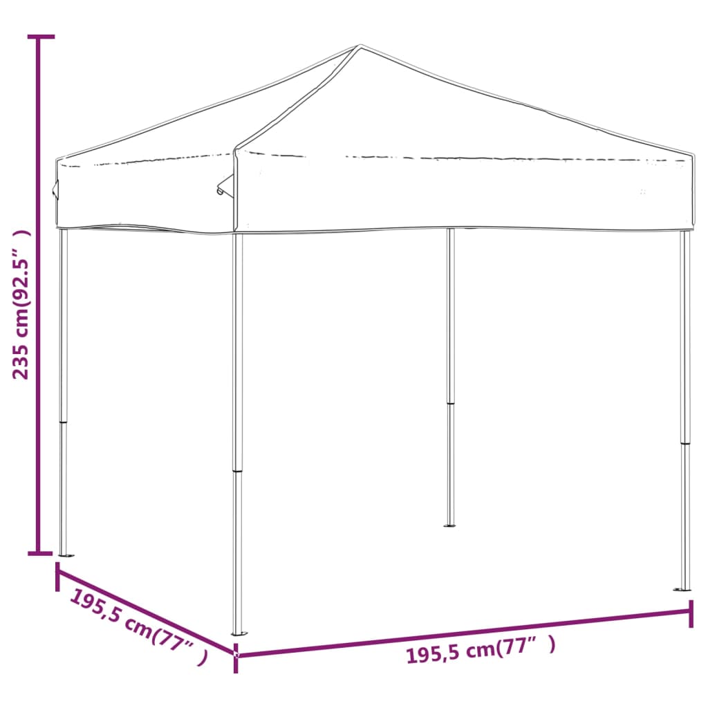 vidaXL Carpa para fiestas plegable blanco 2x2 m