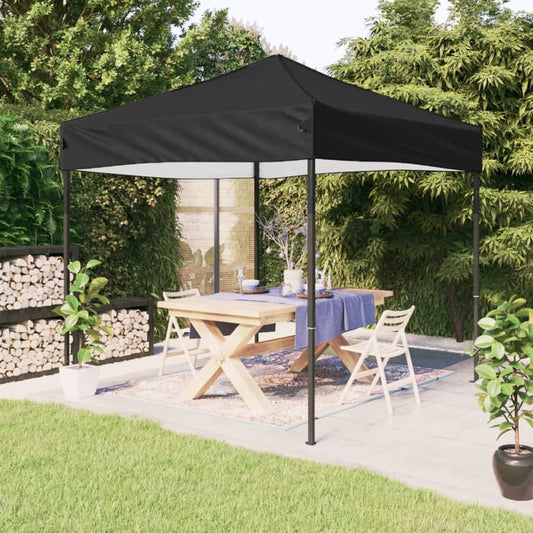 vidaXL Carpa para fiestas plegable negro 2x2 m