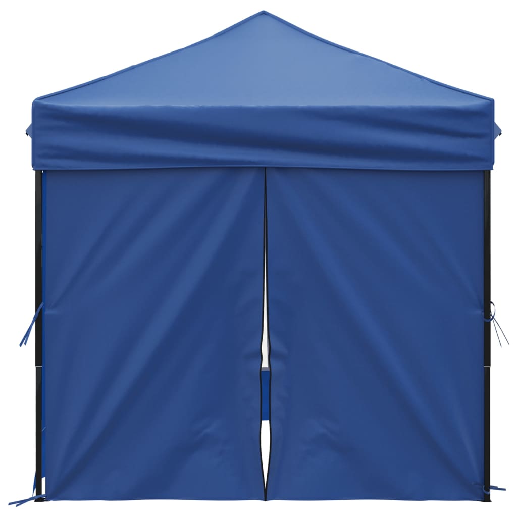 vidaXL Carpa para fiestas plegable con paredes laterales azul 2x2 m