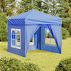 vidaXL Carpa para fiestas plegable con paredes laterales azul 2x2 m