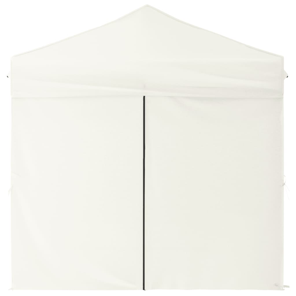 vidaXL Carpa para fiestas plegable con paredes laterales crema 2x2 m