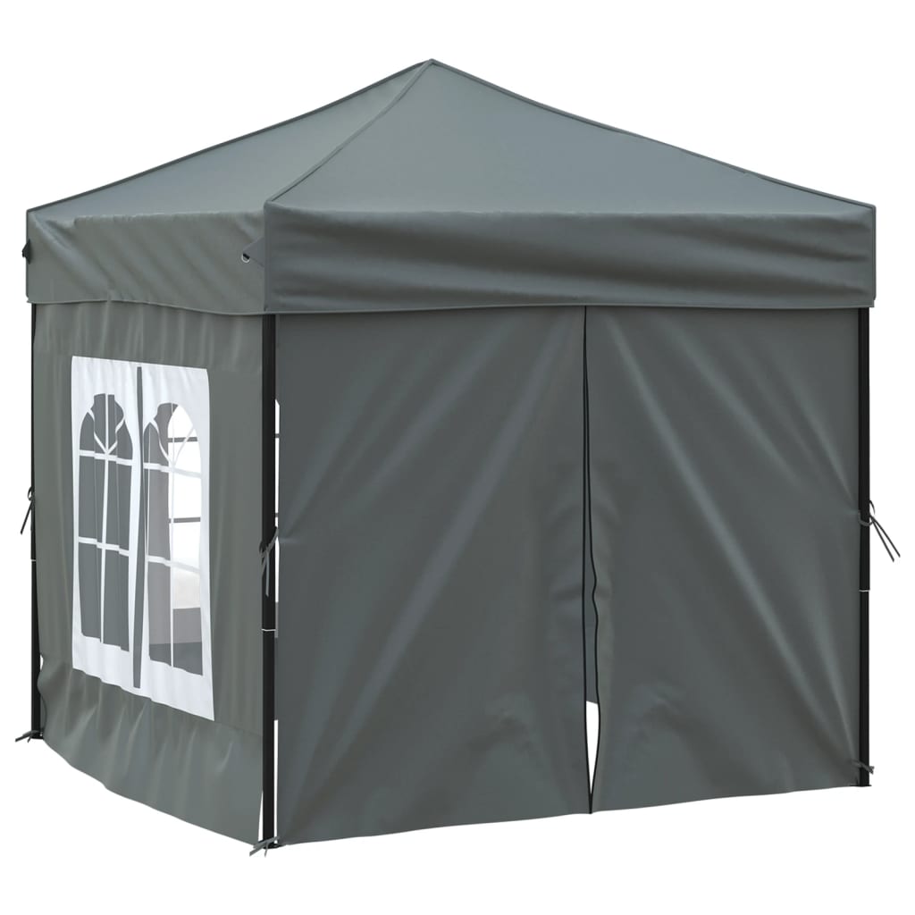 vidaXL Carpa de fiesta plegable con paredes laterales antracita 2x2 m