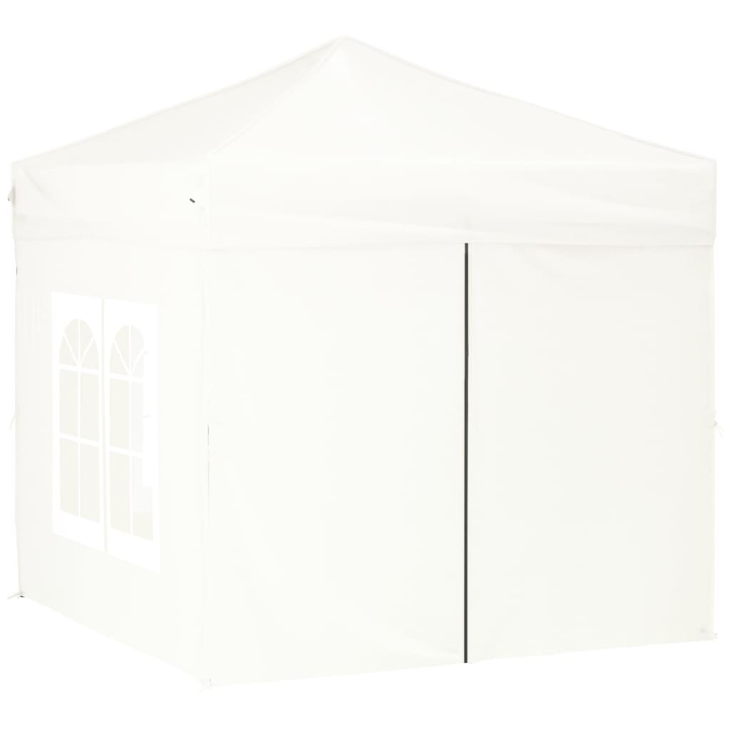 vidaXL Carpa para fiestas plegable con paredes laterales blanco 2x2 m