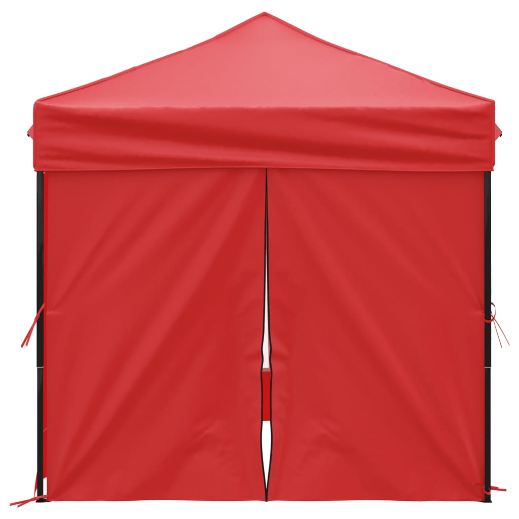 vidaXL Carpa para fiestas plegable con paredes laterales rojo 2x2 m