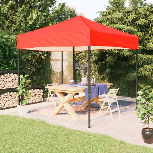 vidaXL Carpa para fiestas plegable rojo 3x3 m