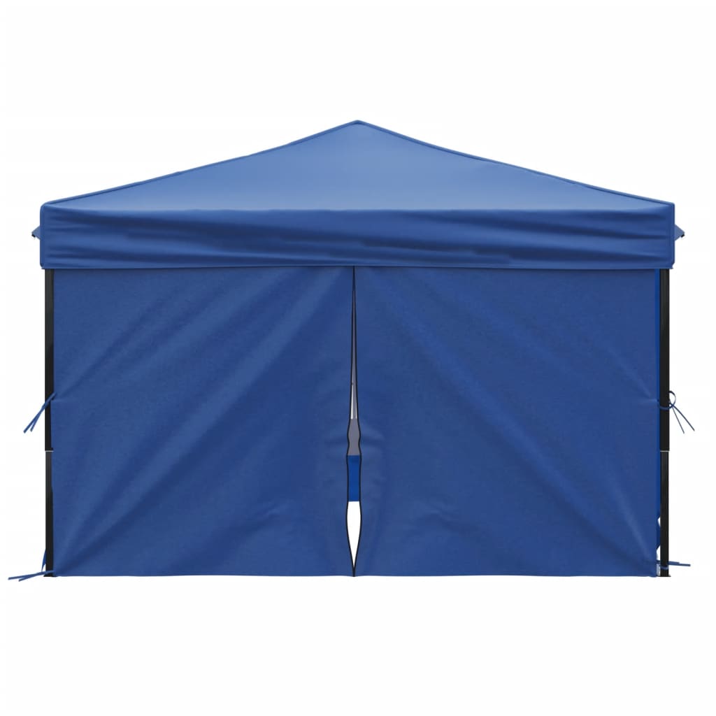 vidaXL Carpa para fiestas plegable con paredes laterales azul 3x3 m