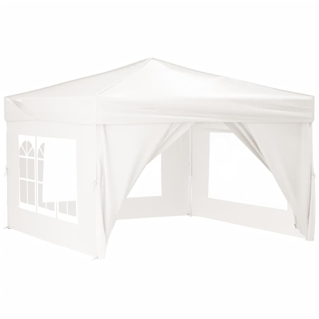 vidaXL Carpa para fiestas plegable con paredes laterales blanco 3x3 m