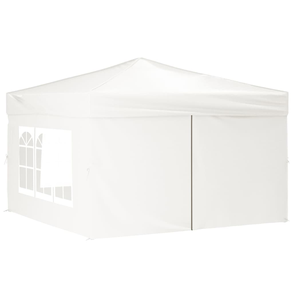 vidaXL Carpa para fiestas plegable con paredes laterales blanco 3x3 m