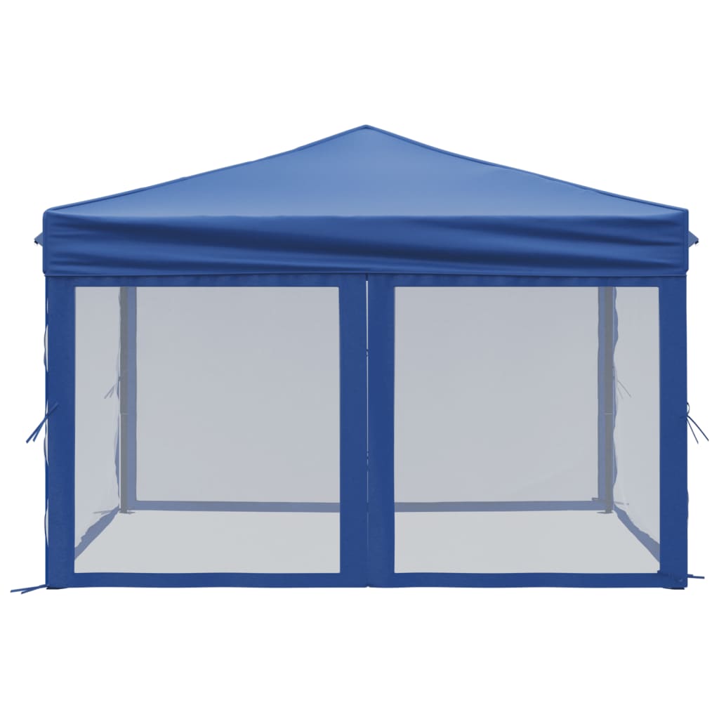 vidaXL Carpa para fiestas plegable con paredes laterales azul 3x3 m