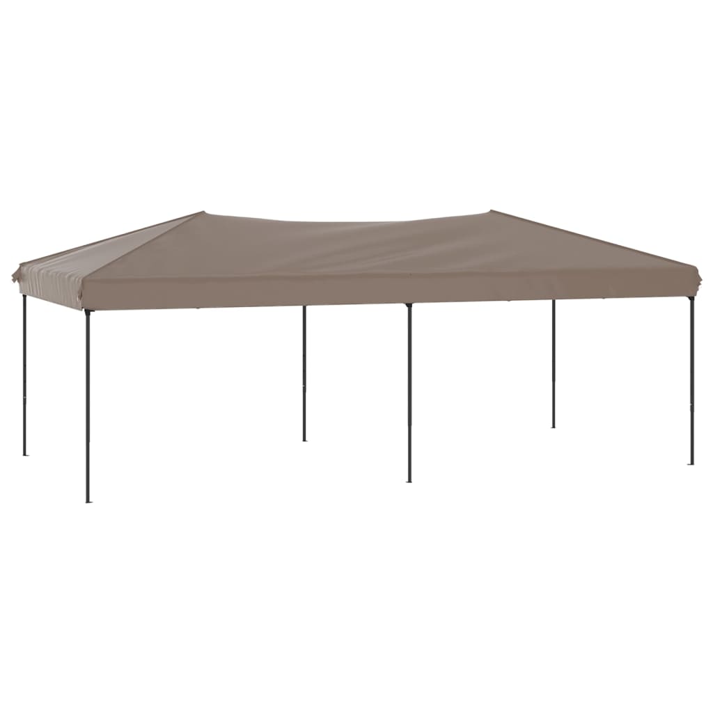 vidaXL Carpa para fiestas plegable gris taupe 3x6 m