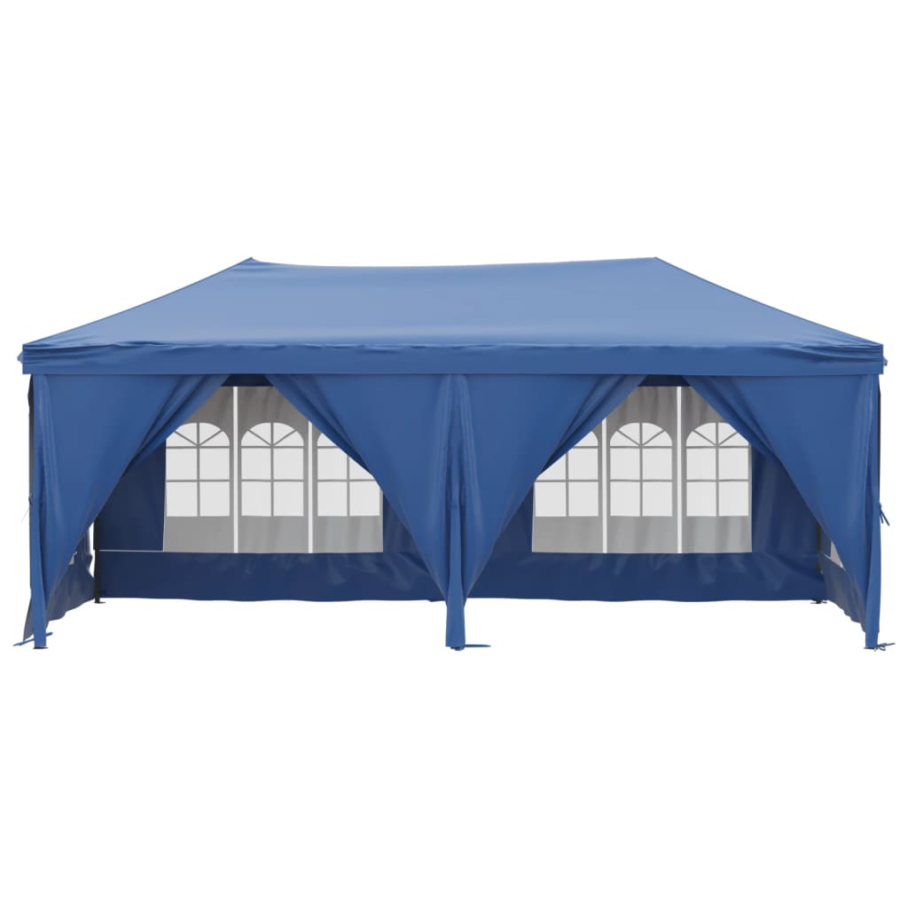 vidaXL Carpa para fiestas plegable con paredes laterales azul 3x6 m