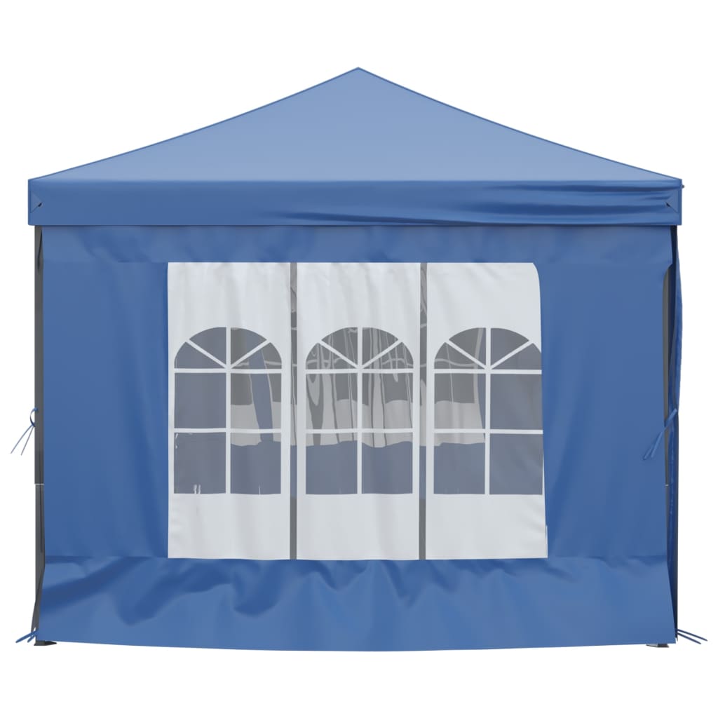 vidaXL Carpa para fiestas plegable con paredes laterales azul 3x6 m