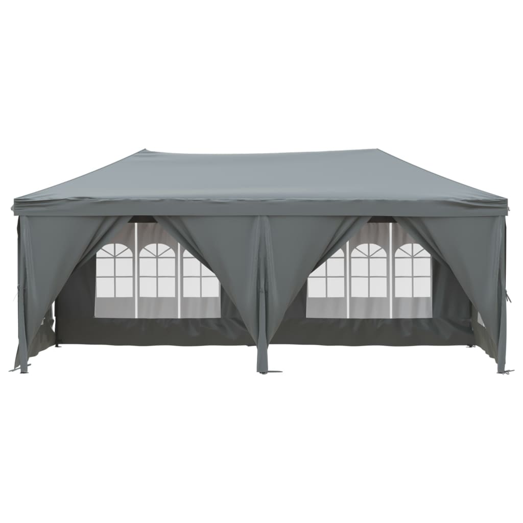 vidaXL Carpa para fiestas plegable con paredes gris antracita 3x6 m