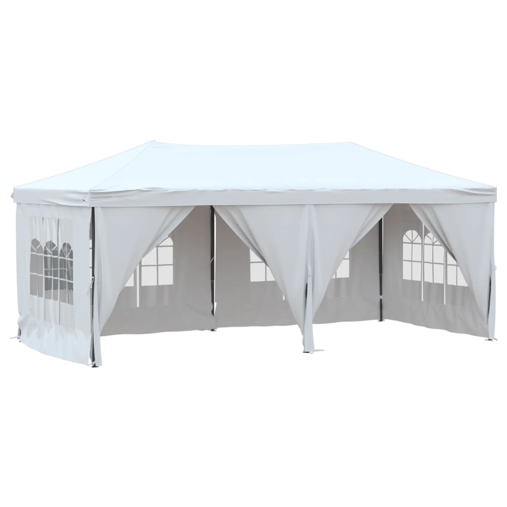 vidaXL Carpa para fiestas plegable con paredes laterales blanca 3x6 m