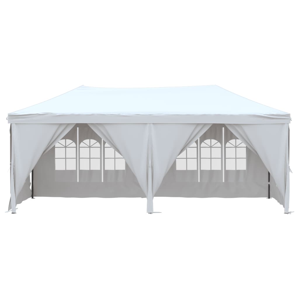 vidaXL Carpa para fiestas plegable con paredes laterales blanca 3x6 m