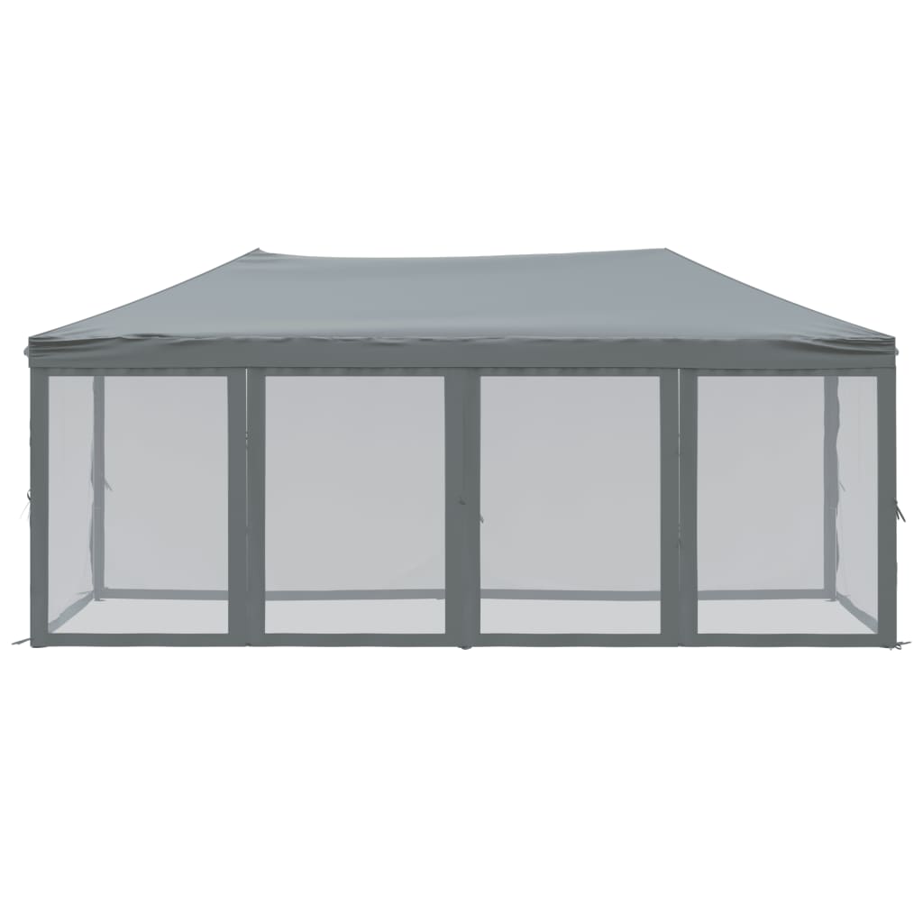 vidaXL Carpa para fiestas plegable con paredes gris antracita 3x6 m