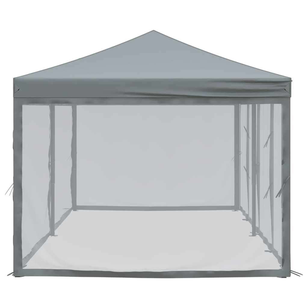 vidaXL Carpa para fiestas plegable con paredes gris antracita 3x6 m