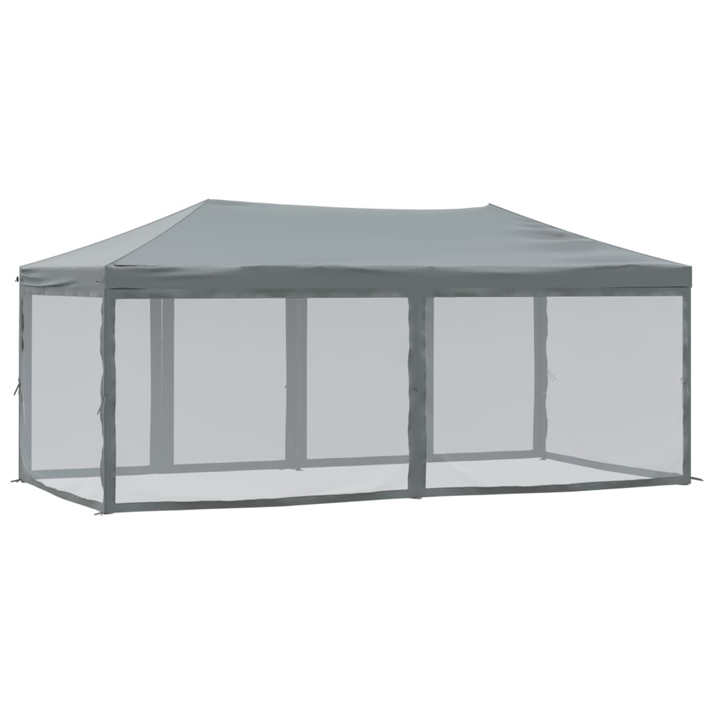 vidaXL Carpa para fiestas plegable con paredes gris antracita 3x6 m