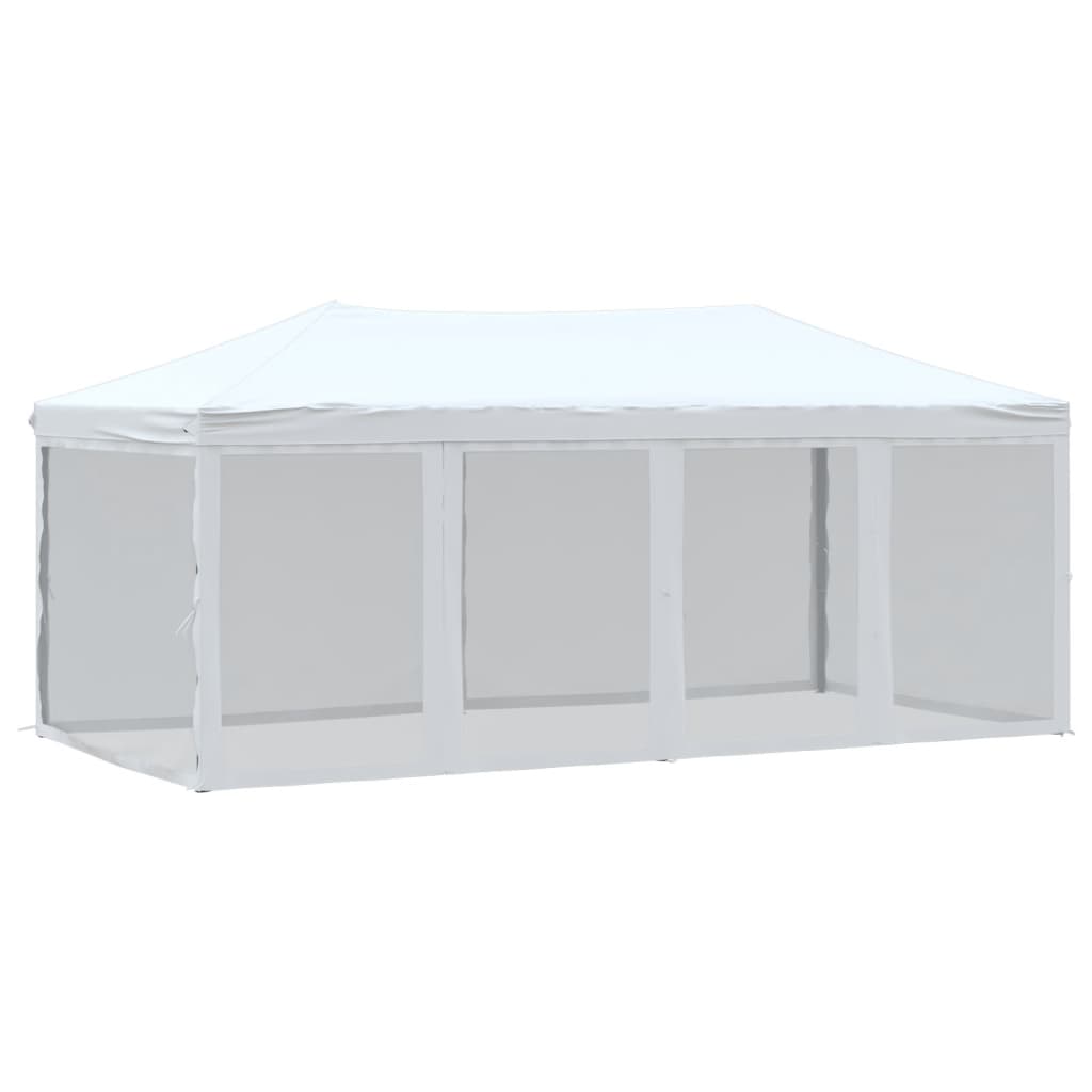 vidaXL Carpa para fiestas plegable con paredes laterales blanca 3x6 m