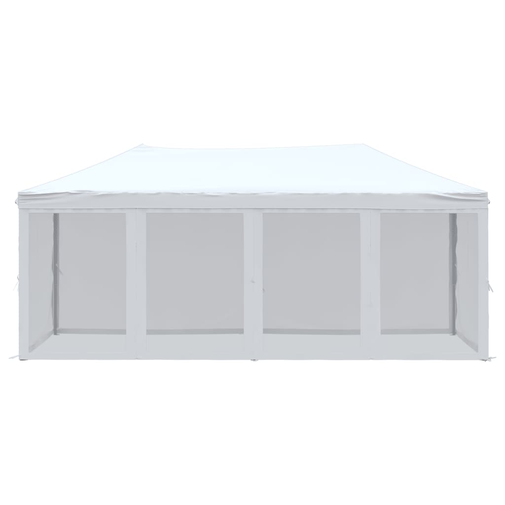 vidaXL Carpa para fiestas plegable con paredes laterales blanca 3x6 m