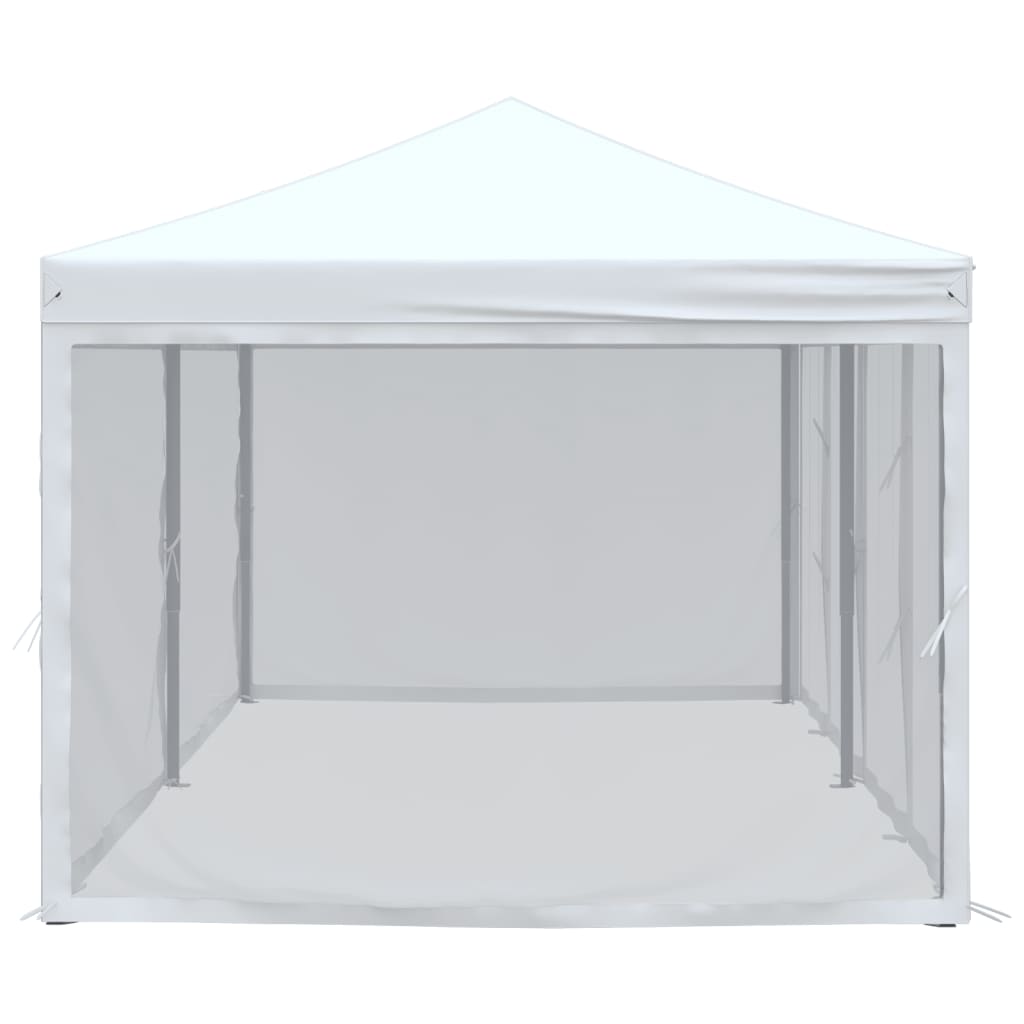 vidaXL Carpa para fiestas plegable con paredes laterales blanca 3x6 m