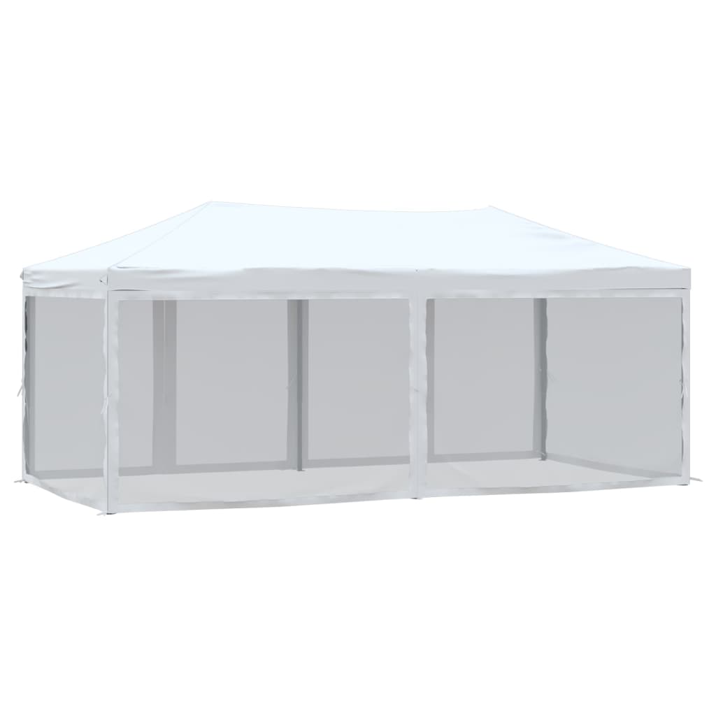 vidaXL Carpa para fiestas plegable con paredes laterales blanca 3x6 m