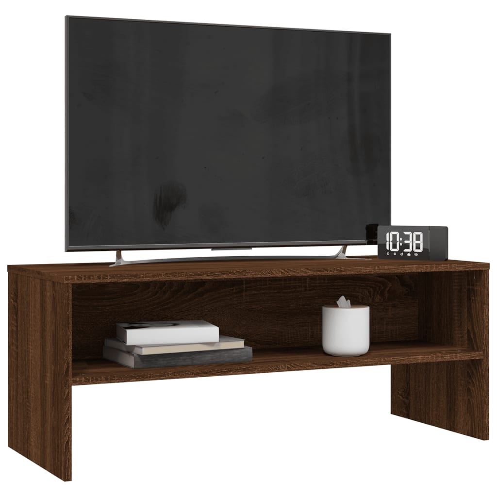 vidaXL Mueble de TV madera contrachapada roble marrón 100x40x40 cm