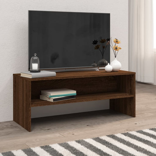 vidaXL Mueble de TV madera contrachapada roble marrón 100x40x40 cm