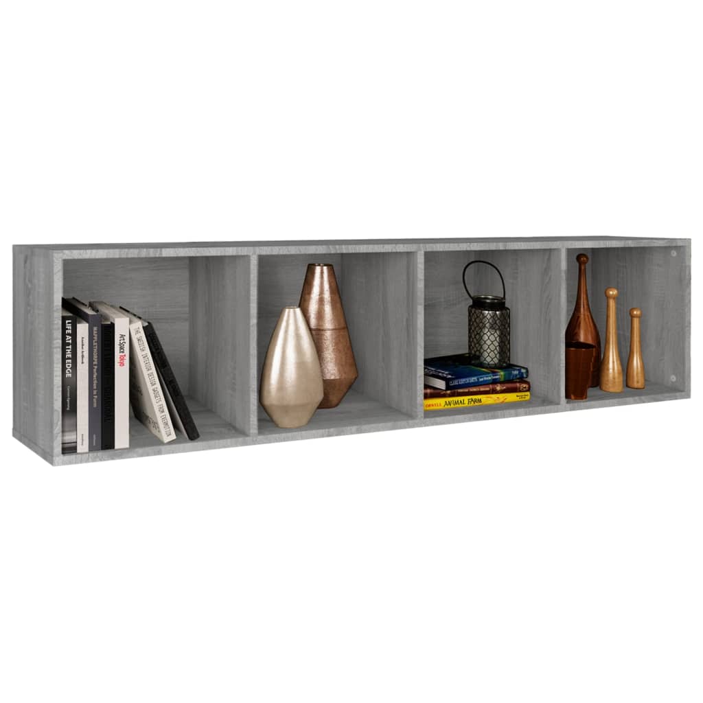 vidaXL Estantería/mueble de TV contrachapada gris Sonoma 36x30x143 cm